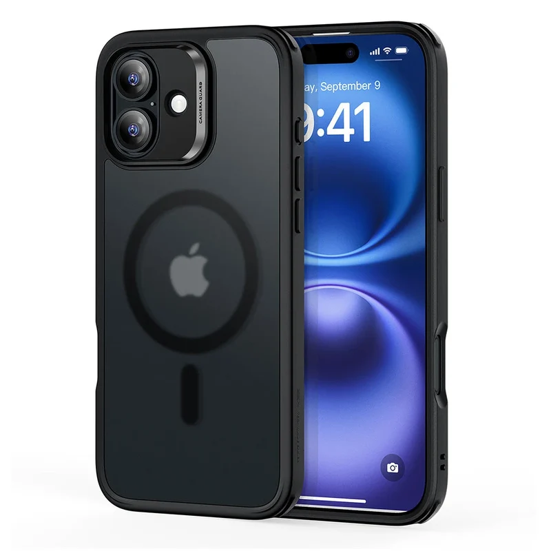 iPhone 16 Plus Classic Hybrid Case (HaloLock) - Frosted Black