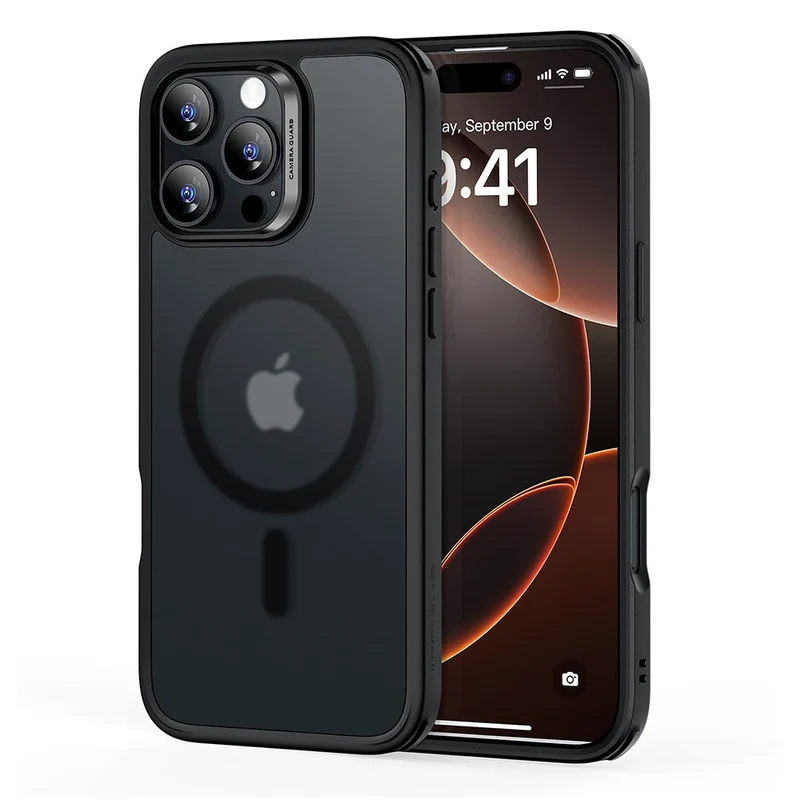 iPhone 16 Pro Max Classic Hybrid Case (HaloLock) - Frosted Black