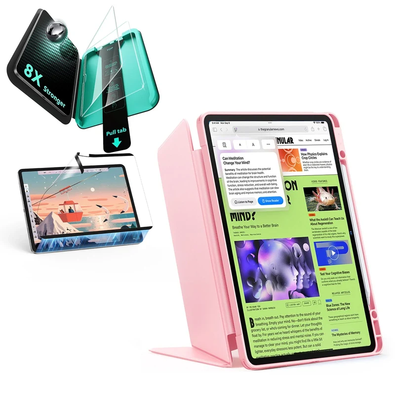 iPad Air 13" (2025) Flip Transformation Bundle - Pink