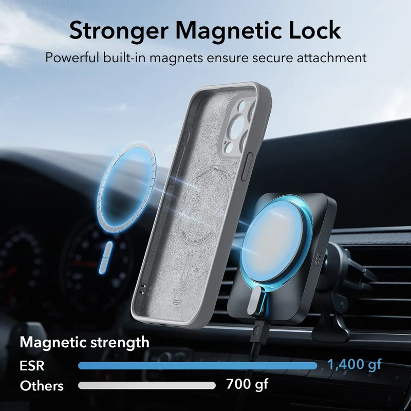 iPhone 15 Pro Max Cloud Soft Case (HaloLock) - Grey
