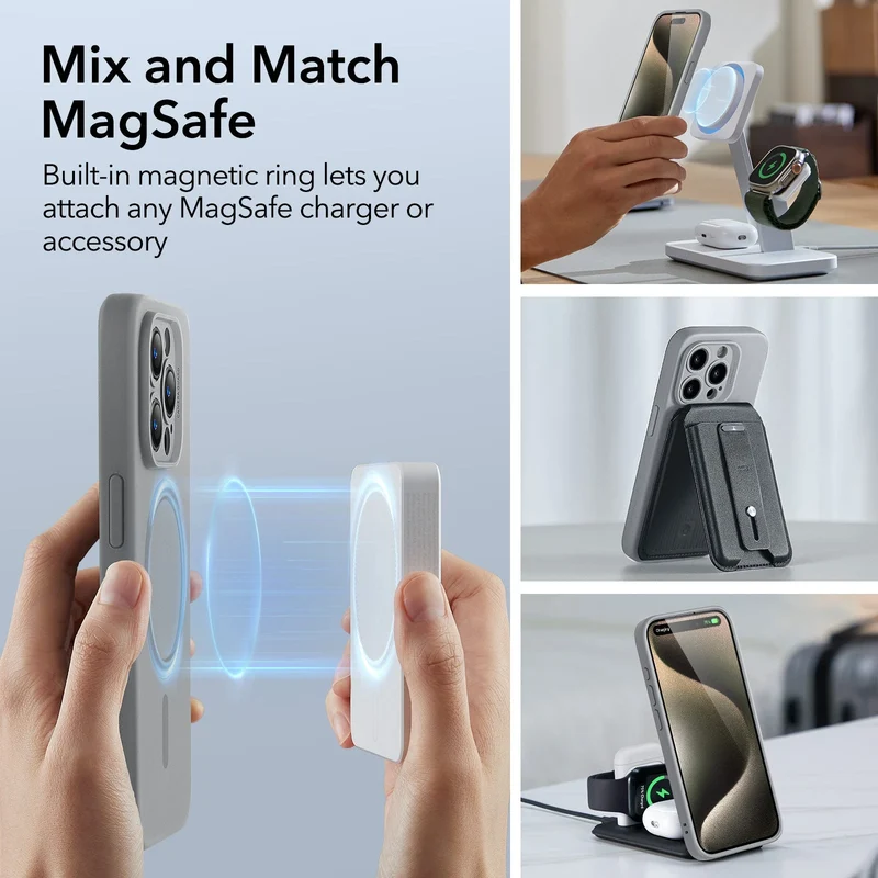 iPhone 15 Pro Max Cloud Soft Case (HaloLock) - Grey