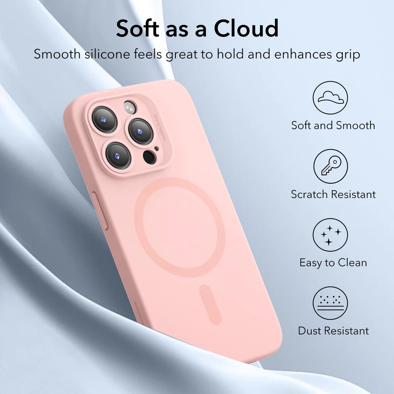 iPhone 15 Pro Max Cloud Soft Case (HaloLock) - Pink