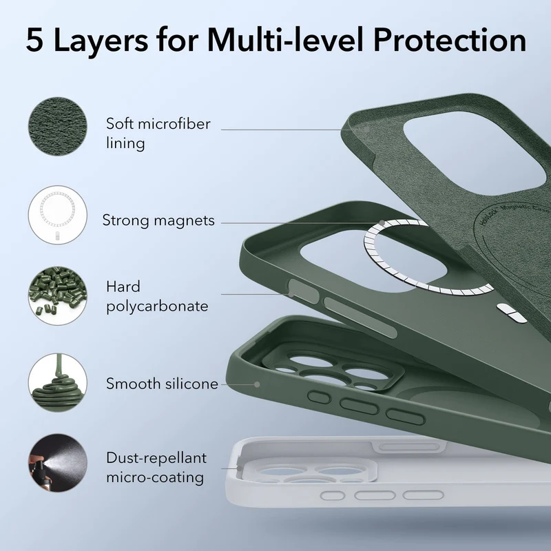 iPhone 15 Pro Max Cloud Soft Case (HaloLock) - Green