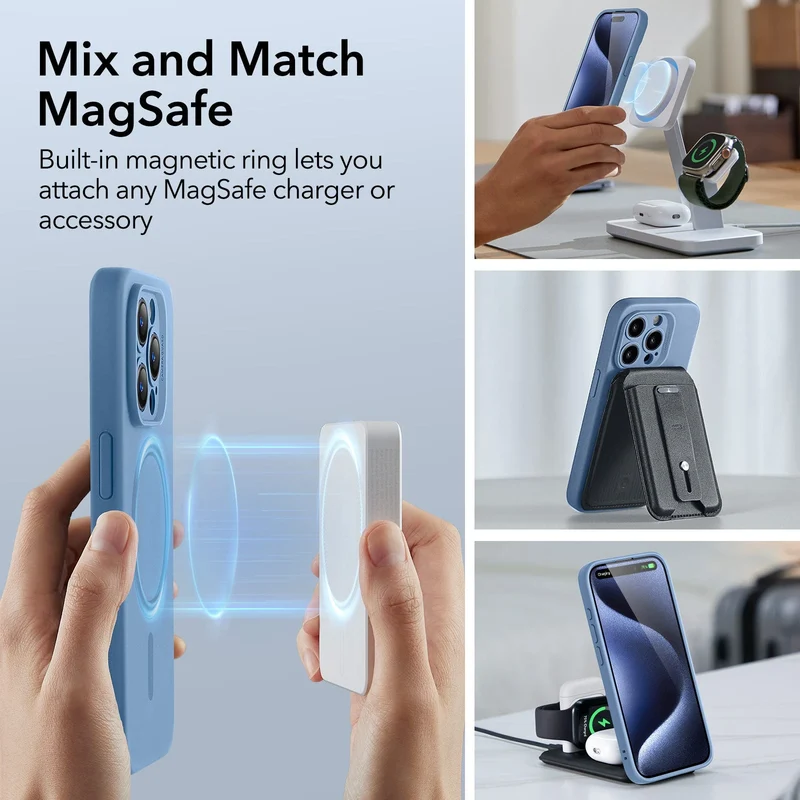 iPhone 15 Pro Cloud Soft Case (HaloLock) - Light Blue