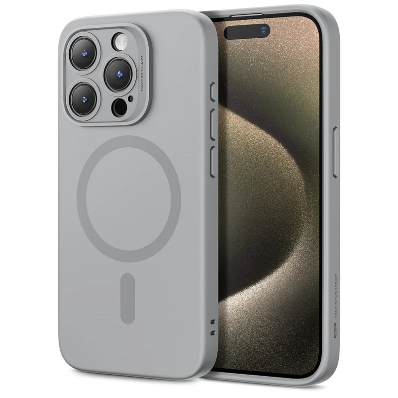 iPhone 15 Pro Cloud Soft Case (HaloLock) - Grey