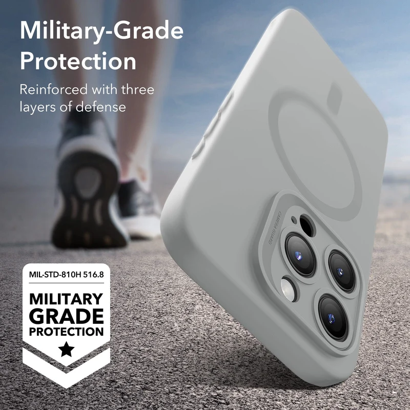 iPhone 15 Pro Cloud Soft Case (HaloLock) - Grey