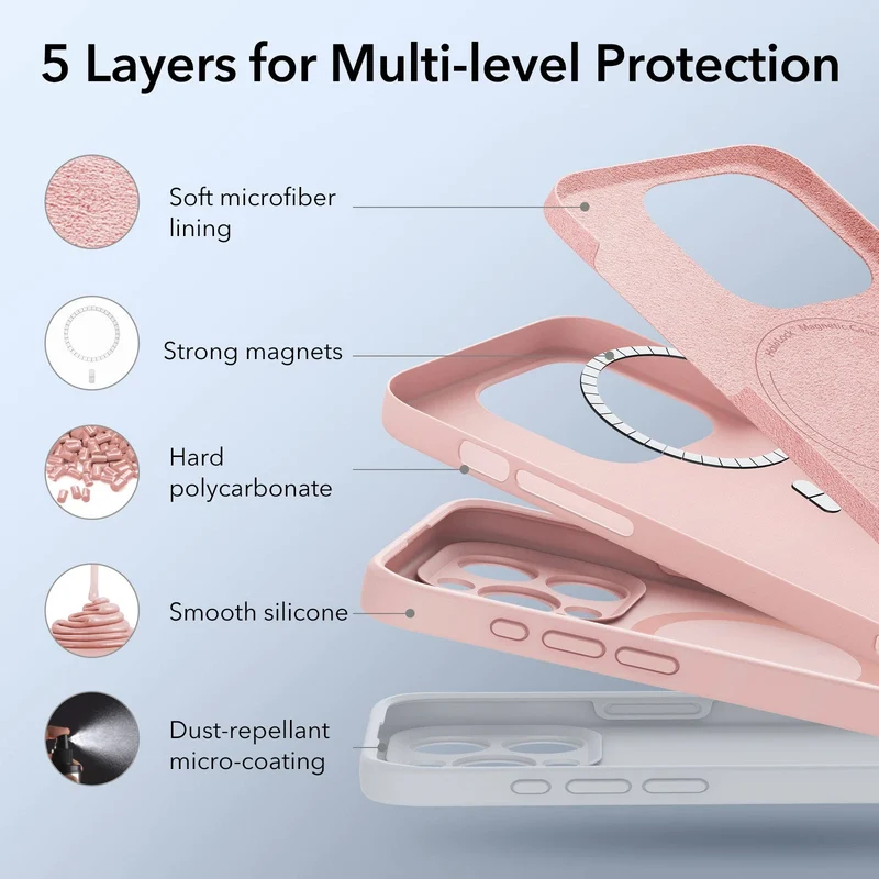 iPhone 15 Pro Cloud Soft Case (HaloLock) - Pink