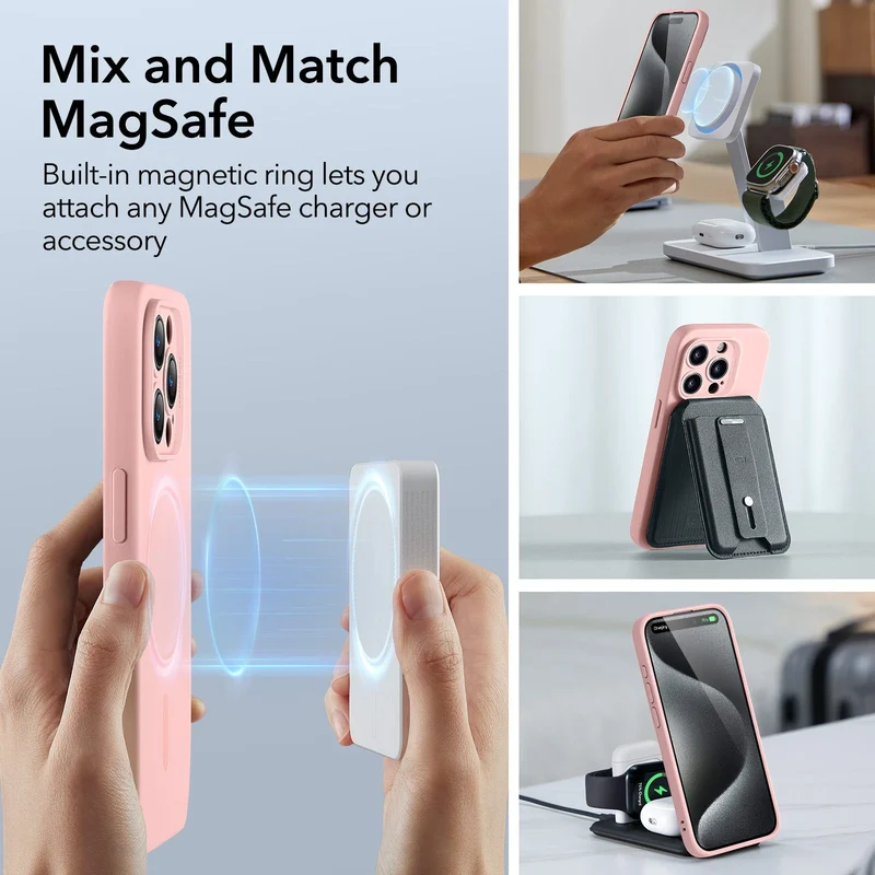 iPhone 15 Pro Cloud Soft Case (HaloLock) - Pink