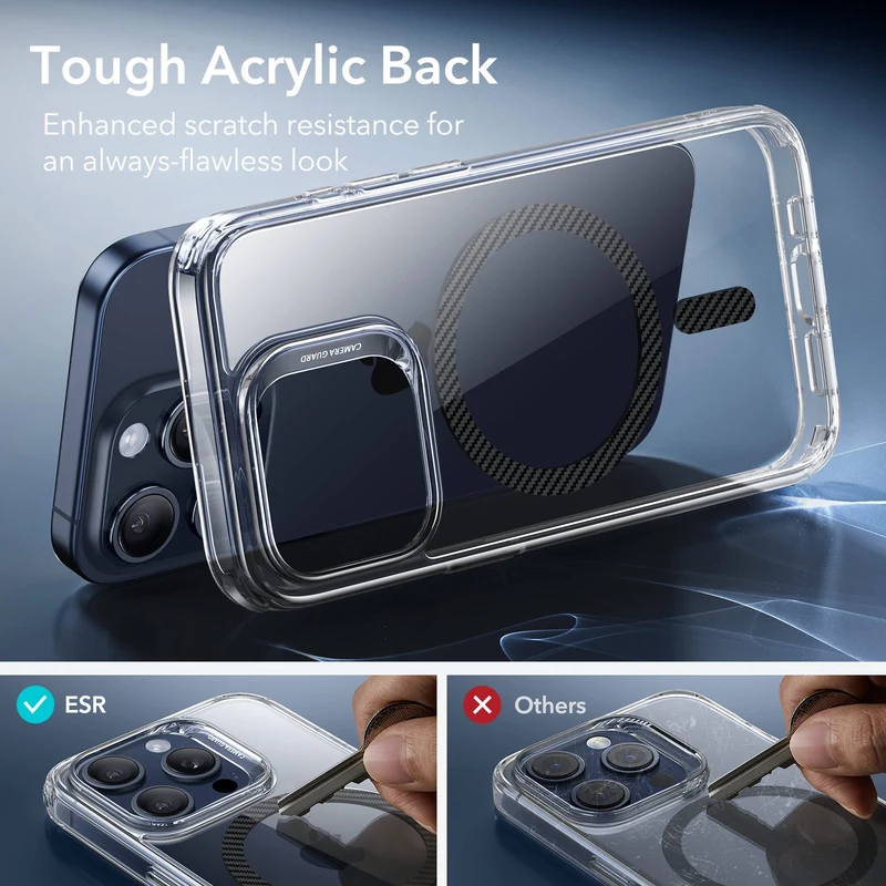 iPhone 15 Pro Max Classic Hybrid Case (HaloLock) - Carbon Fiber