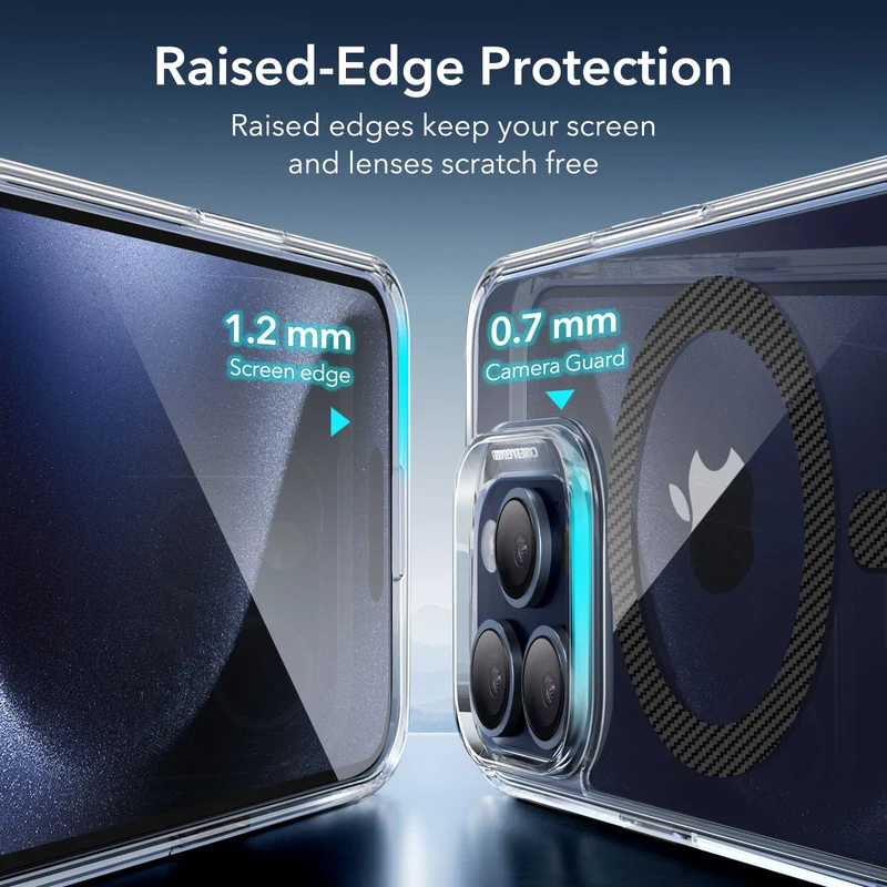 iPhone 15 Pro Classic Hybrid Case (HaloLock) - Carbon Fiber