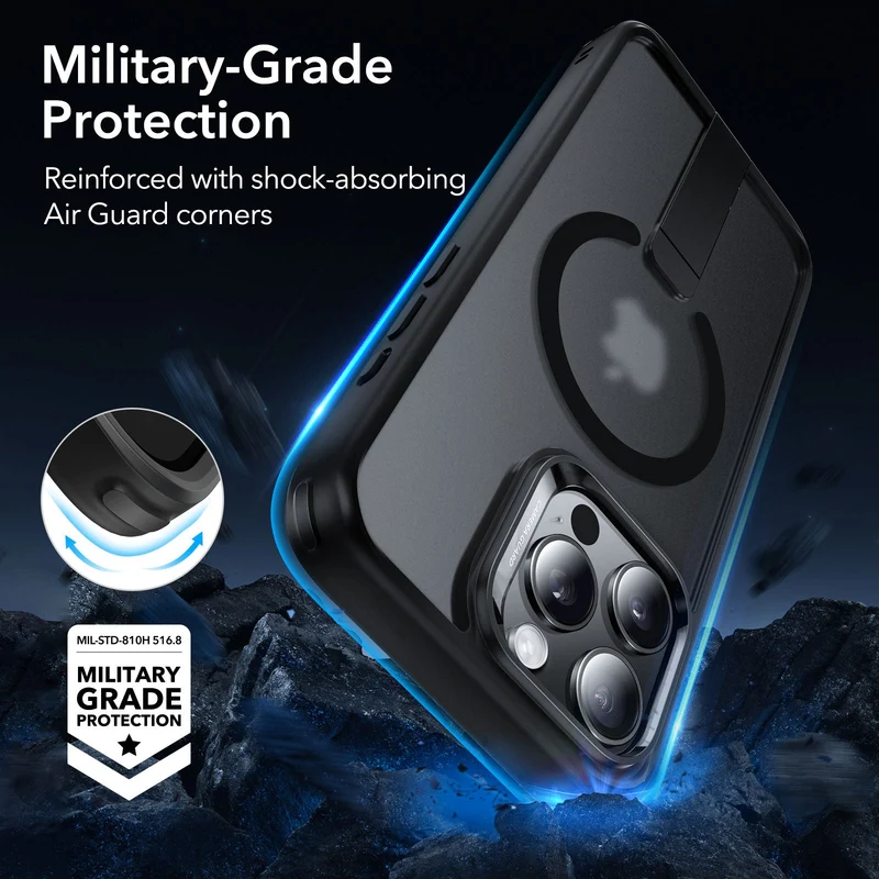 iPhone 15 Pro Boost Flickstand Case (HaloLock) - Frosted Black