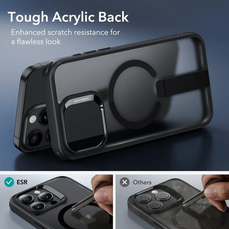 iPhone 15 Pro Boost Flickstand Case (HaloLock) - Frosted Black
