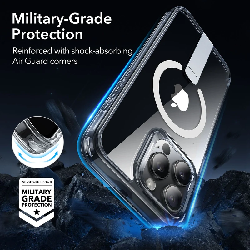iPhone 15 Pro Boost Flickstand Case (HaloLock) - Clear