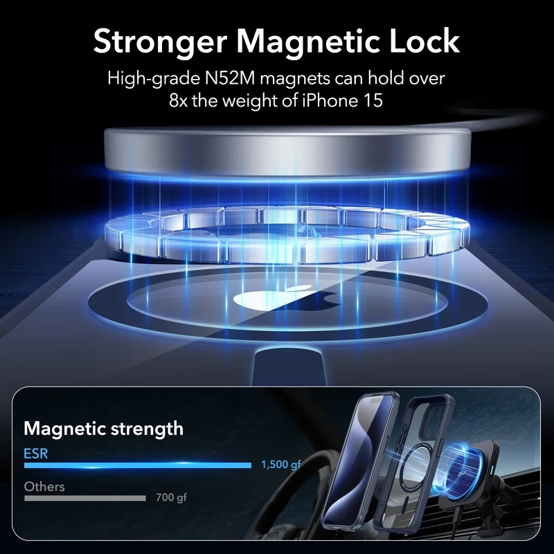 iPhone 15 Pro Max Armor Tough Case (HaloLock) - Clear Dark Blue