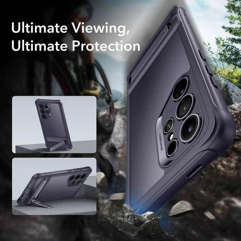 Galaxy S24 Ultra Armor Kickstand Case - Frosted Purple