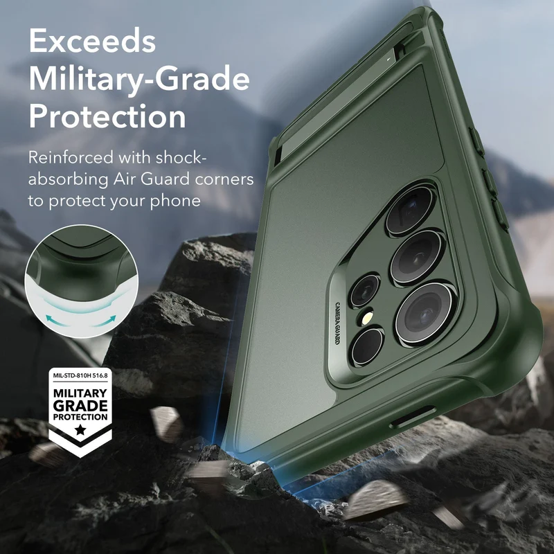 Galaxy S24 Ultra Armor Kickstand Case - Frosted Green