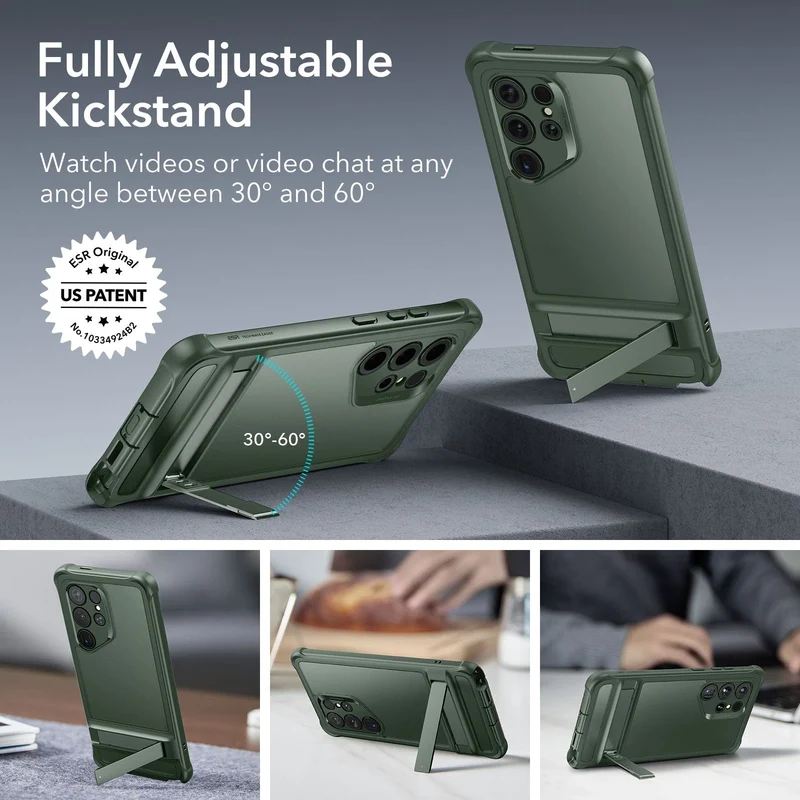 Galaxy S24 Ultra Armor Kickstand Case - Frosted Green
