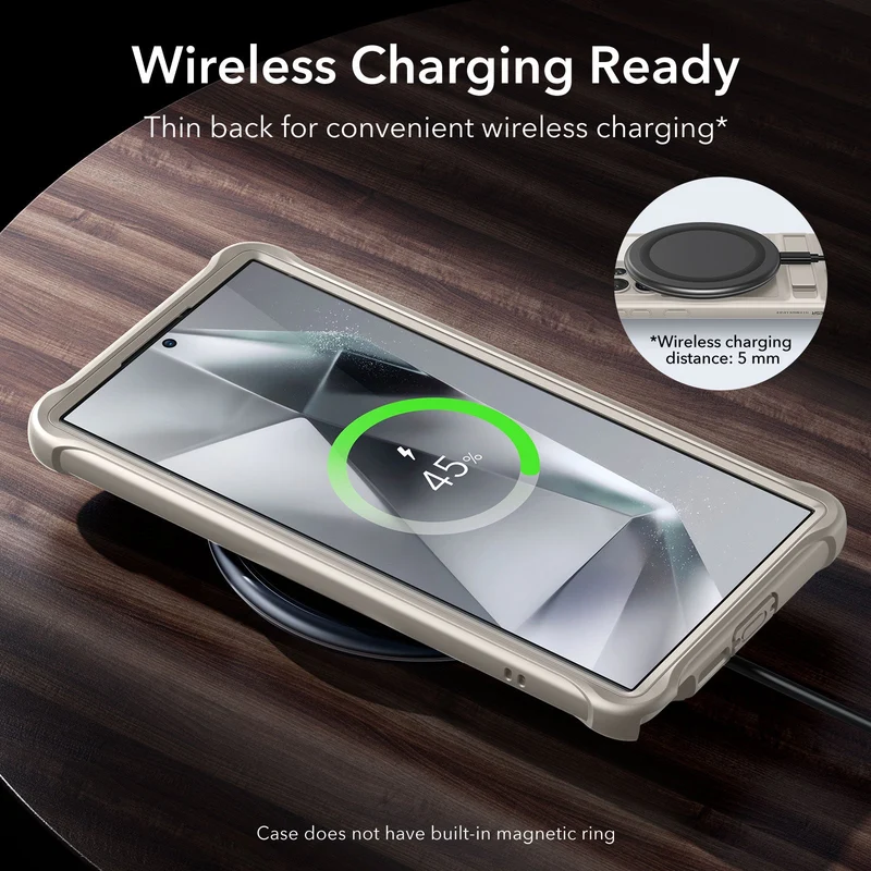 Galaxy S24 Ultra Armor Kickstand Case - Clear Grey