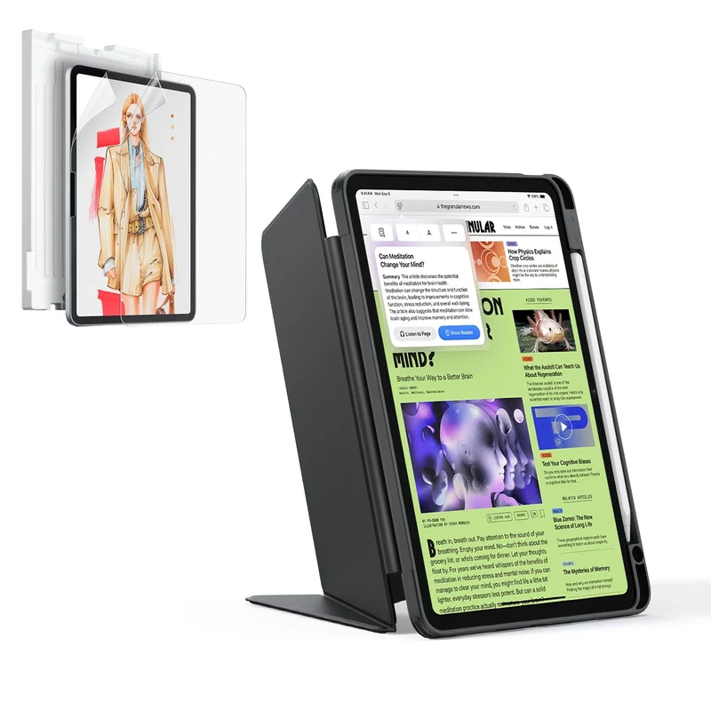 iPad 11" (A16, 2025) Flip Art Bundle - Black