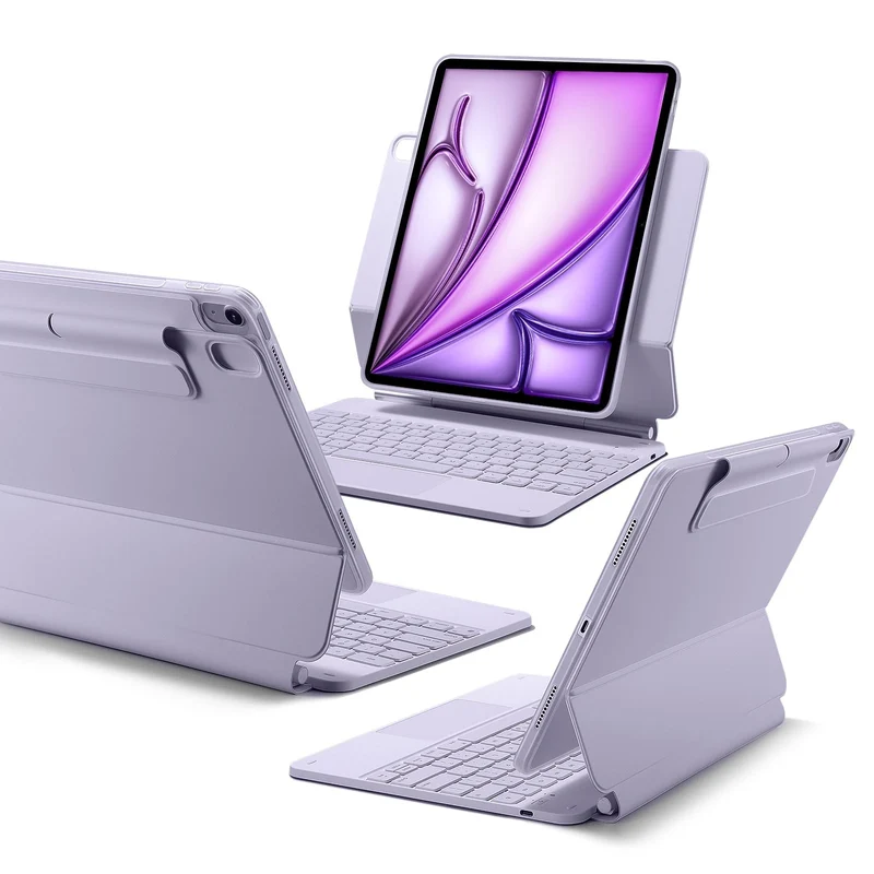 iPad Air 13”(2025) Rebound Magnetic Keyboard Case 360 - US Layout-Purple