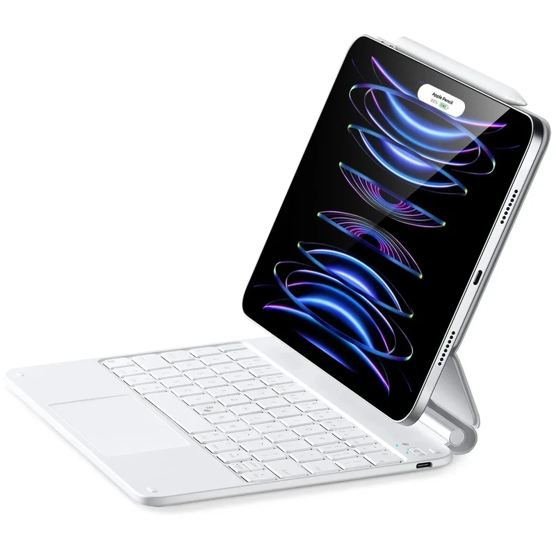 iPad Air 11” (2024) Rebound Magnetic Keyboard Case - US Layout-White