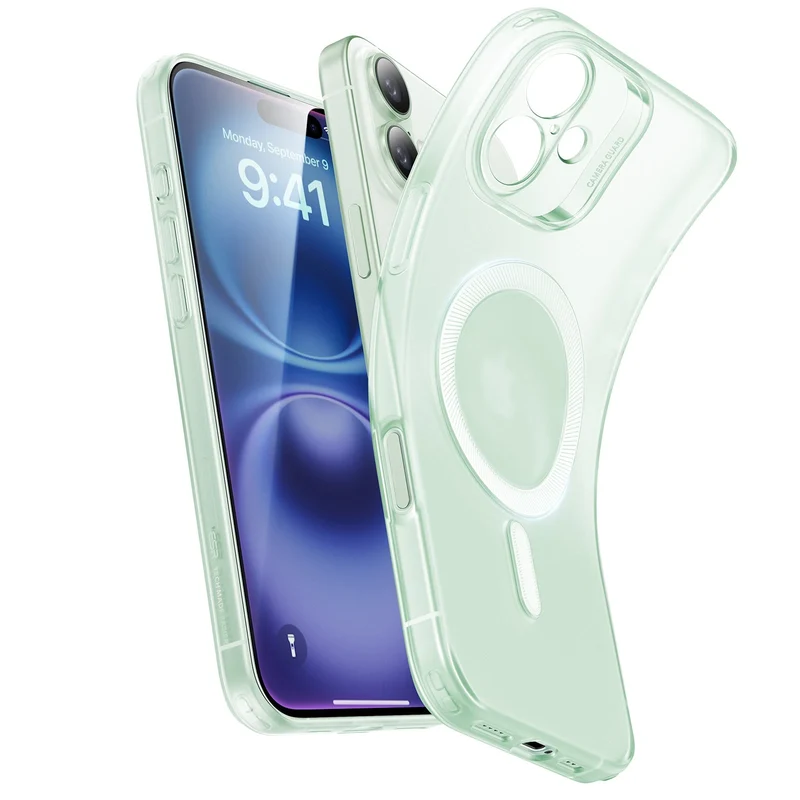 iPhone 16 Zero Clear Case (HaloLock) - Frosted Green