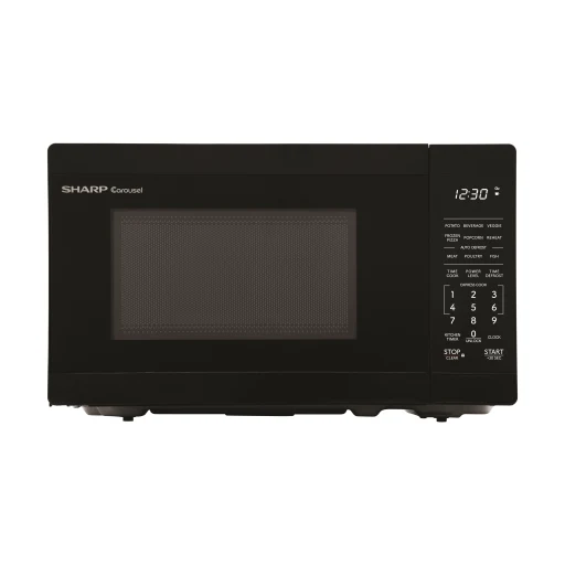 Sharp 0.7 cu. ft. Countertop Microwave Oven (SMC0760KBC) ? 700W, Black with Carousel Turntable