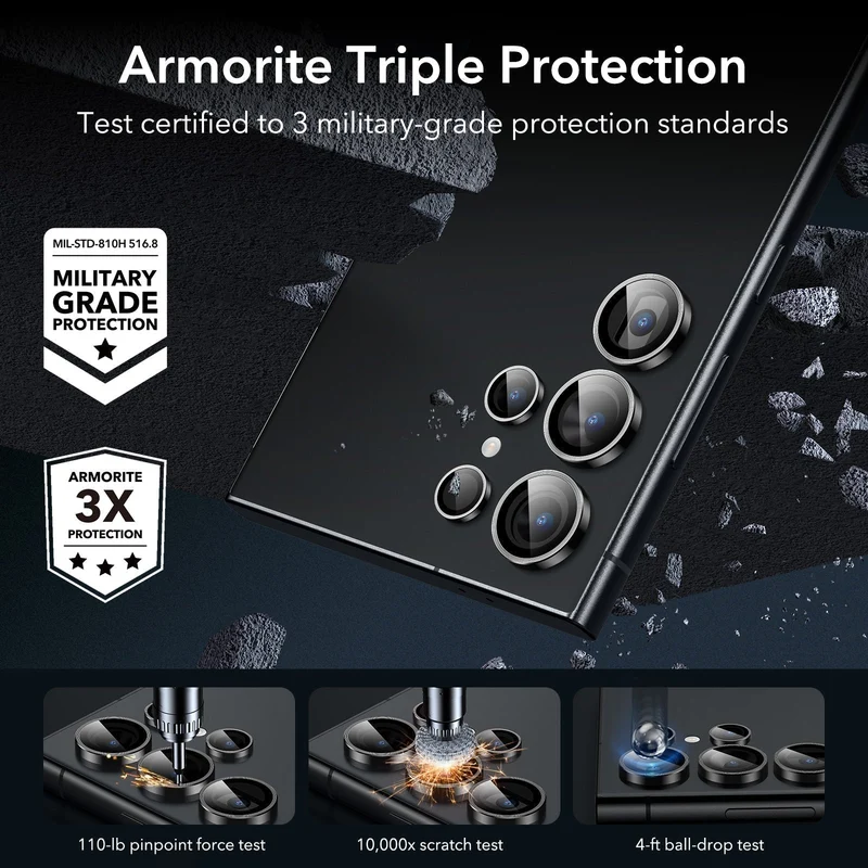 Galaxy S24 Ultra Armorite Camera Lens Protectors - Chromatic