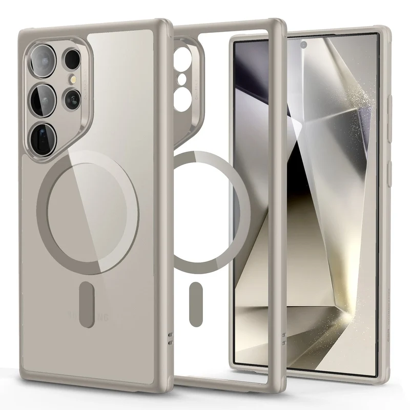 Galaxy S24 Ultra Classic Hybrid Case (HaloLock) - Clear Grey