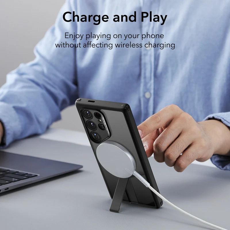 Galaxy S24 Ultra Boost Flickstand Case (HaloLock) - Frosted Black