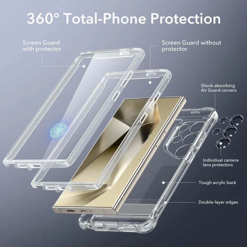 Galaxy S24 Ultra Armor Kickstand Case - Clear