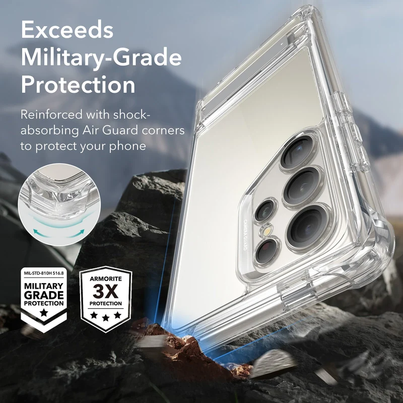 Galaxy S24 Ultra Armor Kickstand Case - Clear