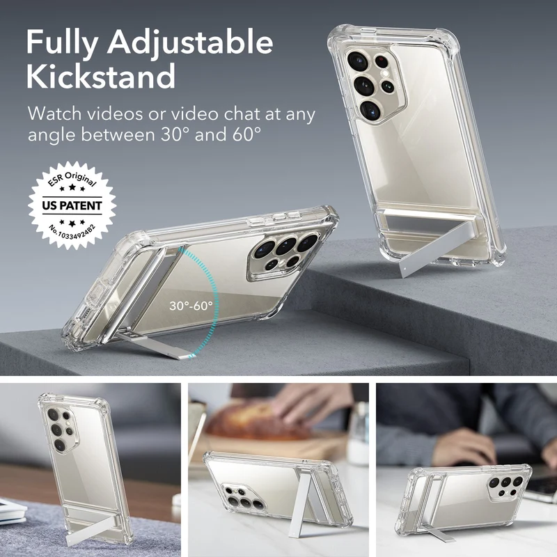 Galaxy S24 Ultra Armor Kickstand Case - Clear