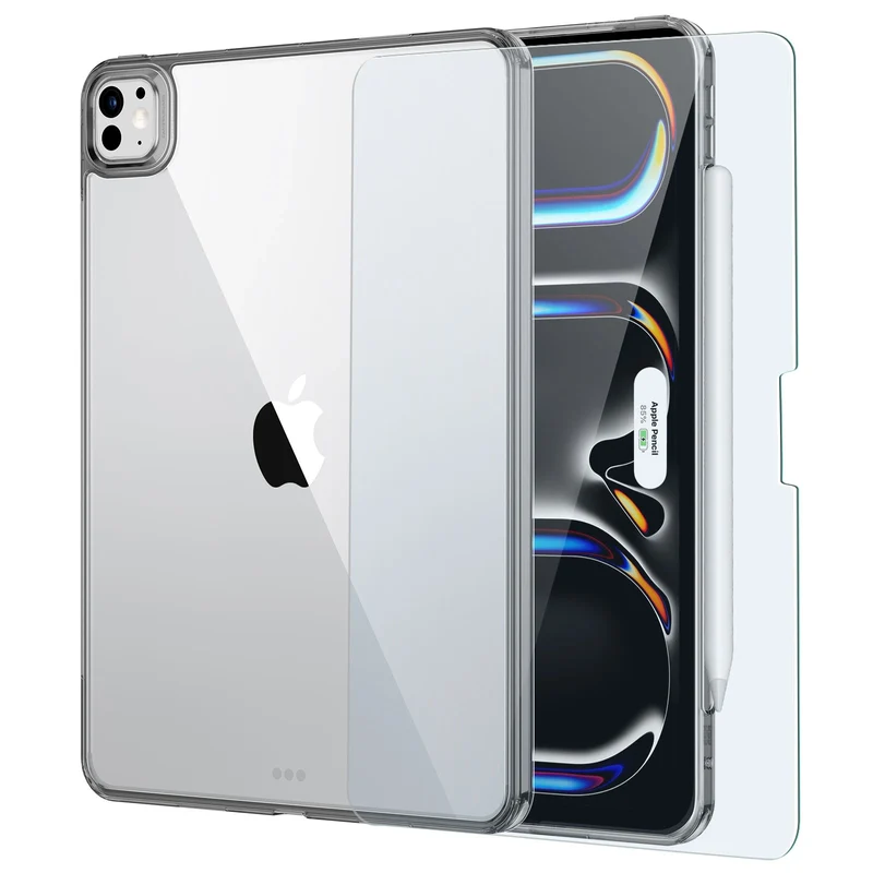 iPad Pro 11ʺ (2024) Classic Hybrid Protection Bundle - Clear Black