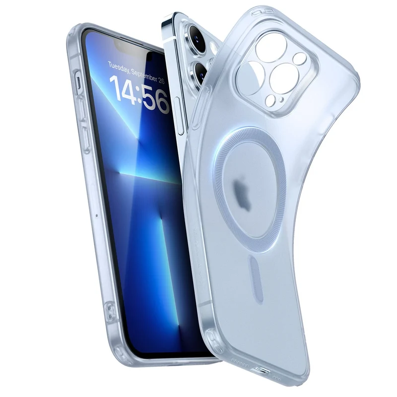 iPhone 13 Pro Zero Clear Case (HaloLock) - Frosted Blue