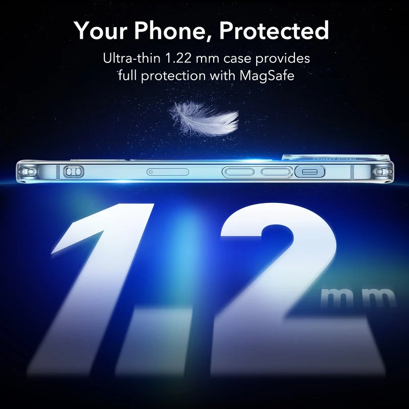 iPhone 13 Pro Zero Clear Case (HaloLock) - Frosted Blue