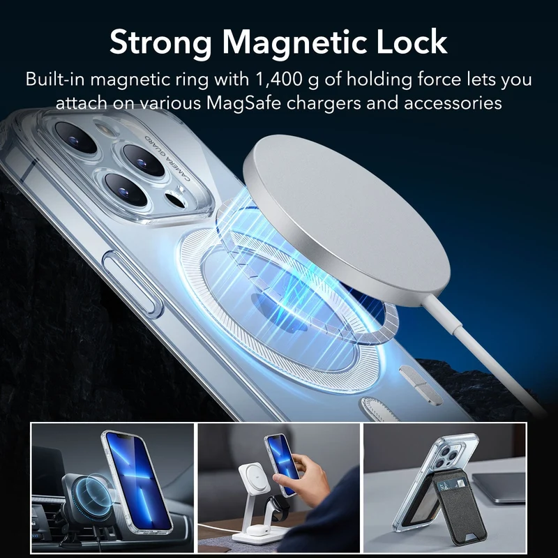 iPhone 13 Pro Zero Clear Case (HaloLock) - Frosted Blue