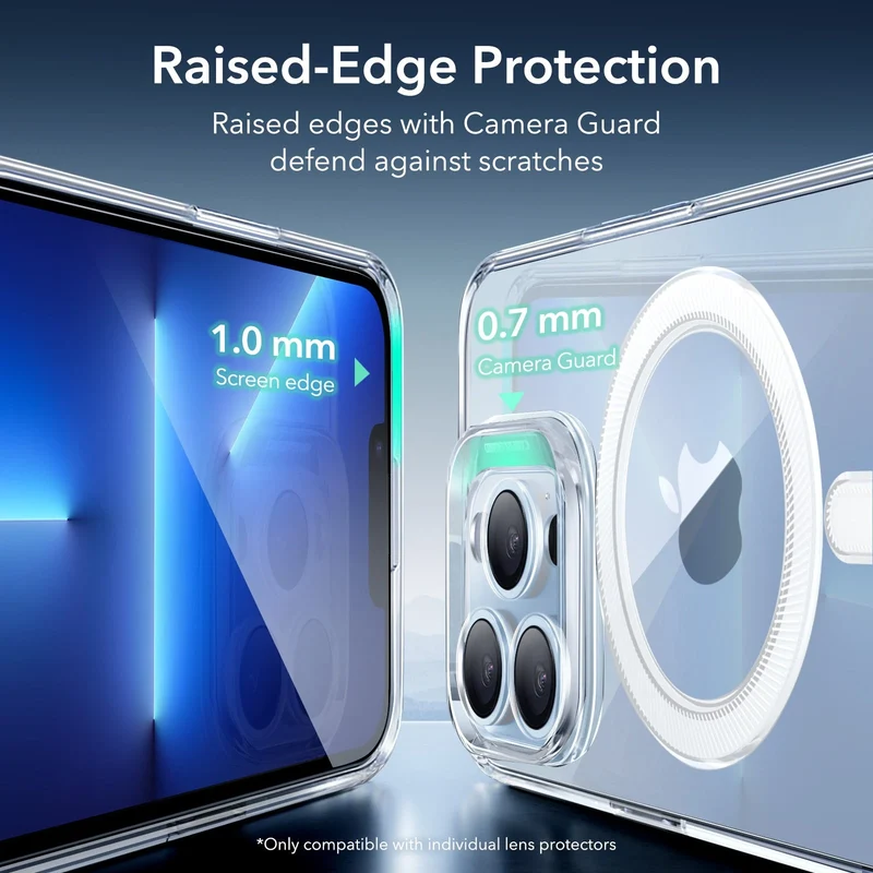 iPhone 13 Pro Zero Clear Case (HaloLock) - Frosted Blue