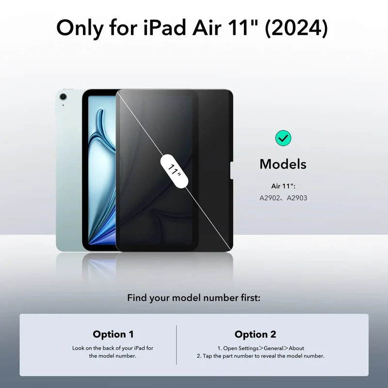 iPad Air 11" (2024) Privacy Magnetic Screen Protector Set - 1 Privacy + 2 Tempered-Glass