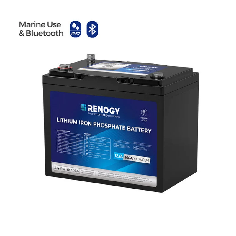 Renogy Core - 12V 100Ah Trolling Motor Group 24 LiFePO4 Battery w/ Bluetooth