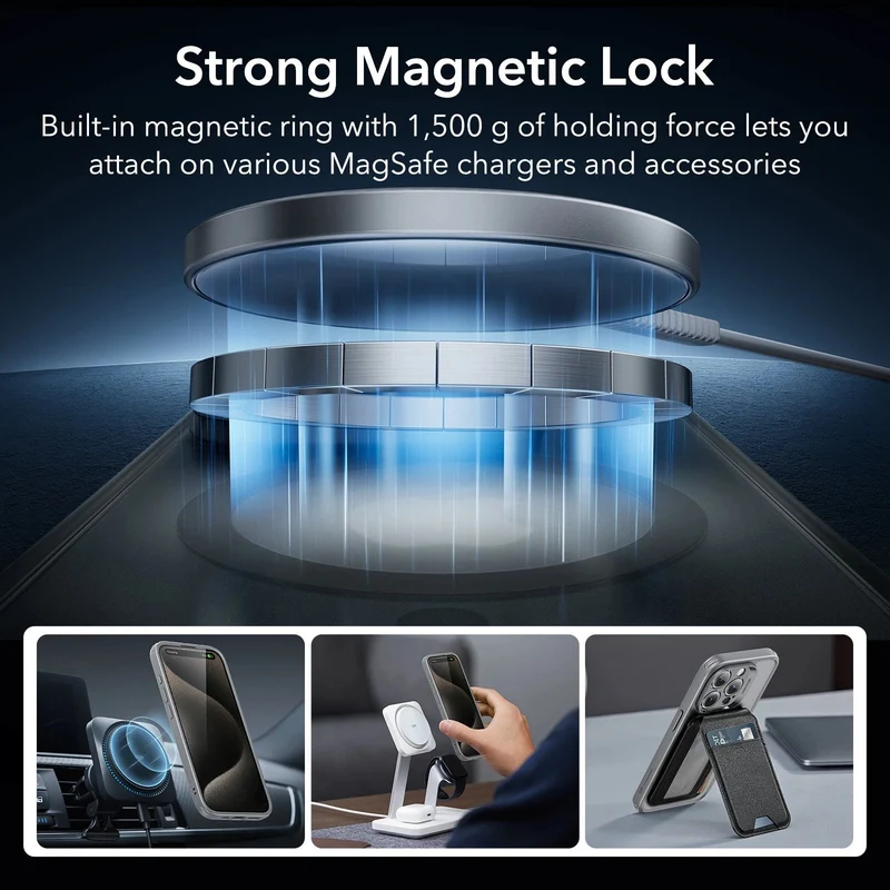 iPhone 15 Pro Max Classic Pro Case (HaloLock) Set - Frosted Grey