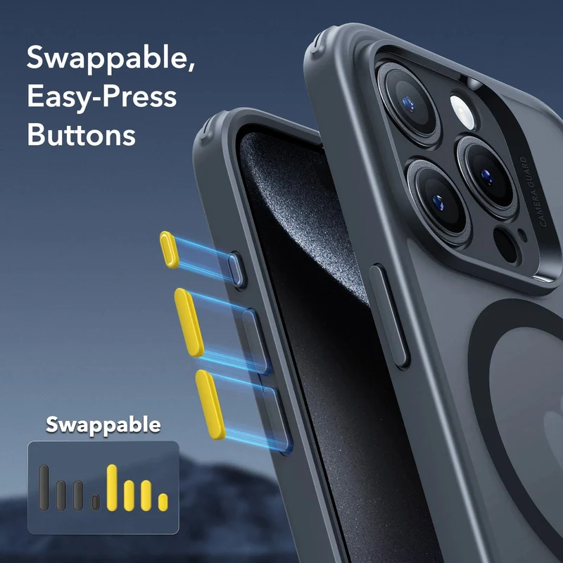 iPhone 15 Pro Max Classic Pro Case (HaloLock) Set - Frosted Black
