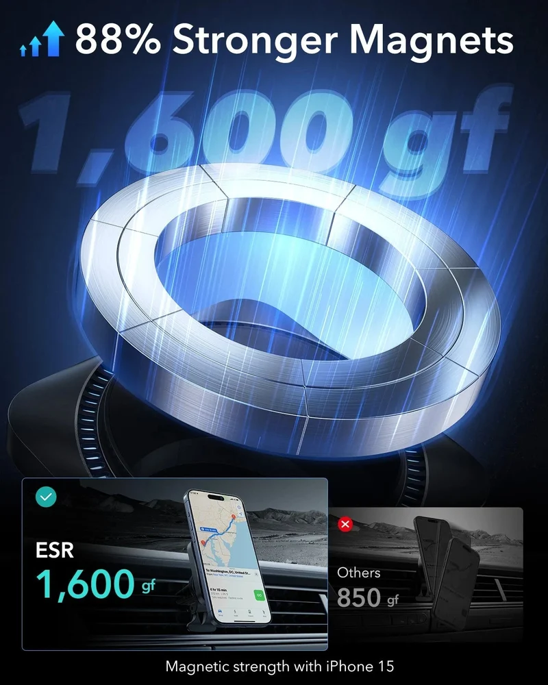 Wireless Car Charger with CryoBoost™ (HaloLock) - Wireless Charger