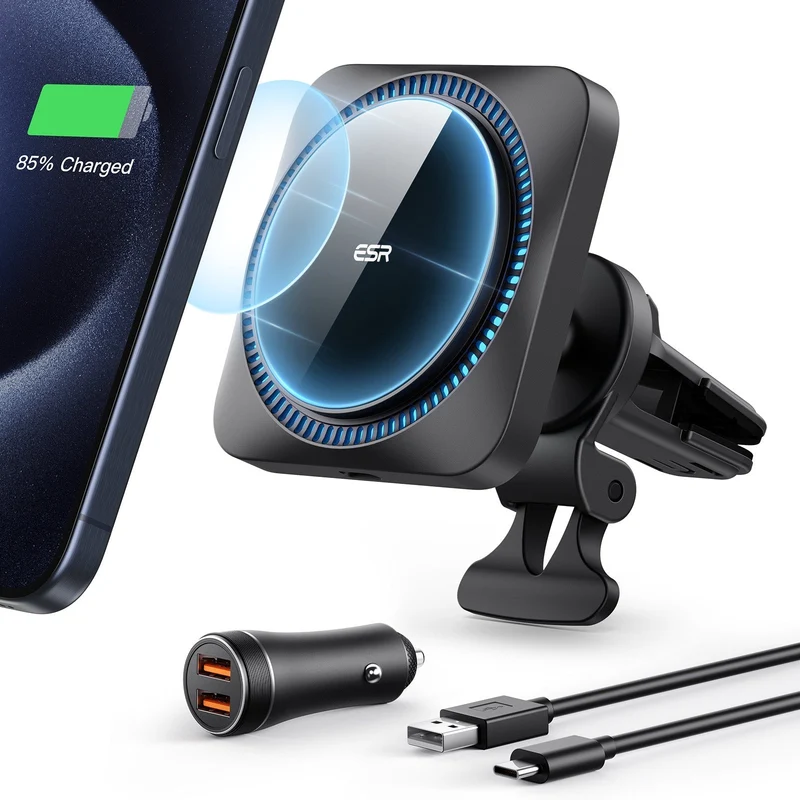Wireless Car Charger with CryoBoost™ (HaloLock) - Wireless Charger