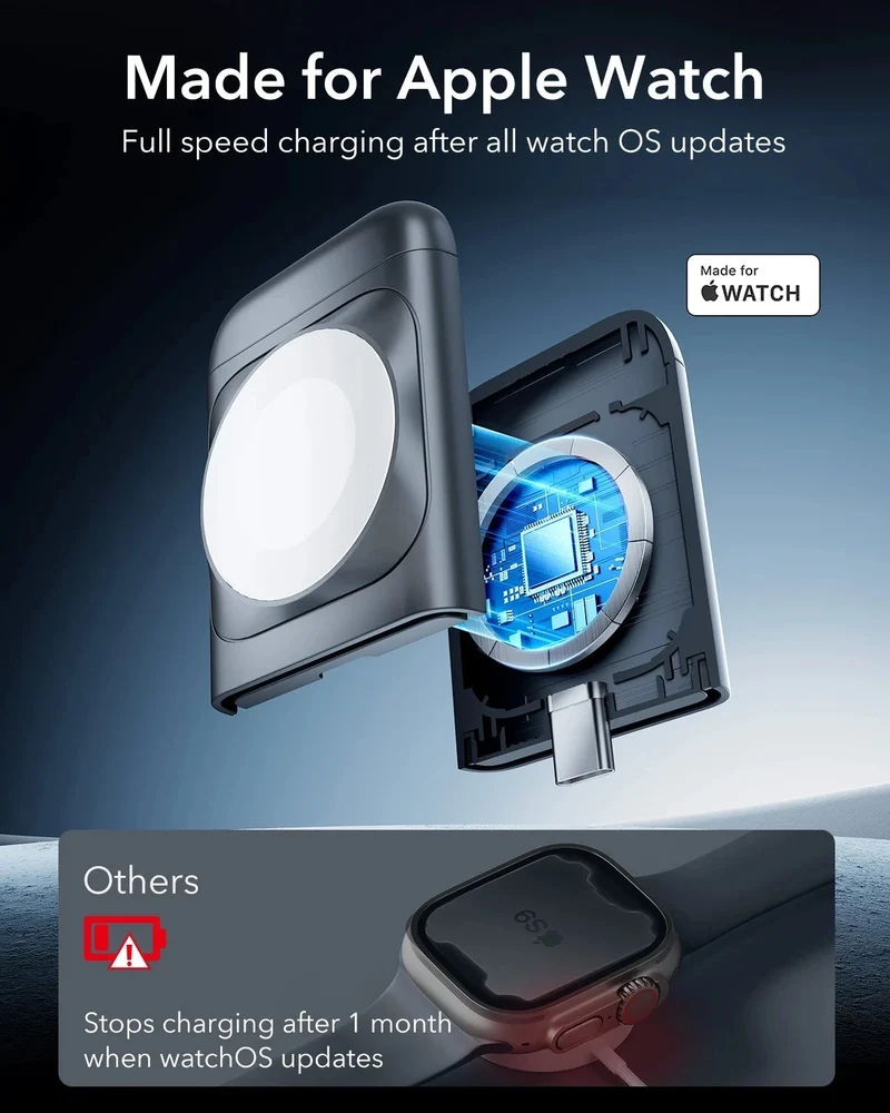 HaloLock™ 3-in-1 Travel Wireless Charging Set - Black - JP Plug