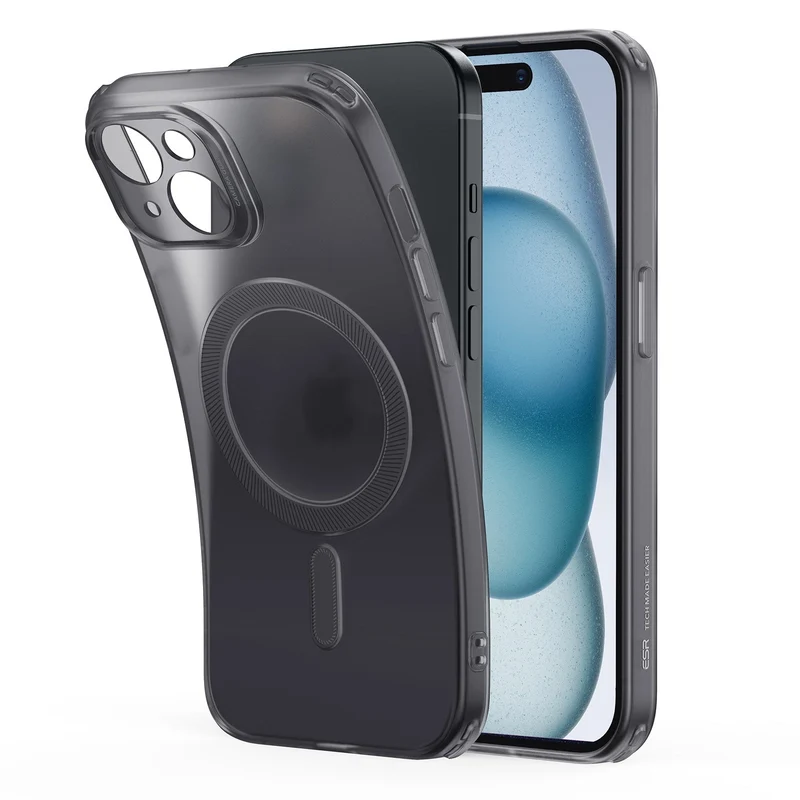 iPhone 15 Zero Clear Case (HaloLock) - Frosted Black