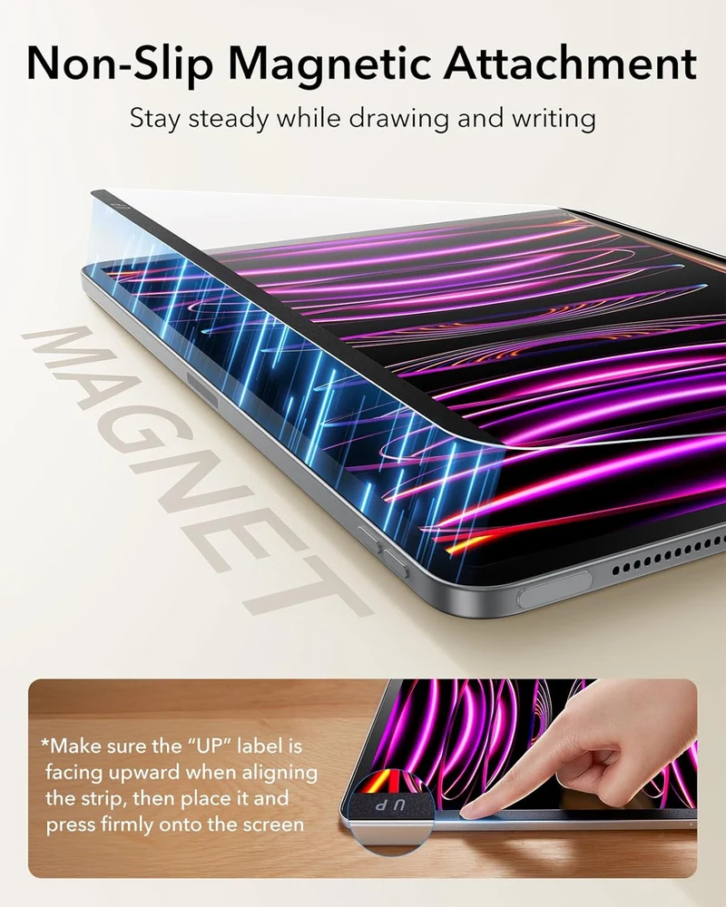 iPad Pro 11″ (4th/3rd/2nd/1st Gen) and Air 10.9″ (5th/4th Gen) Paper-Feel Magnetic Screen Protector - 1 Pack