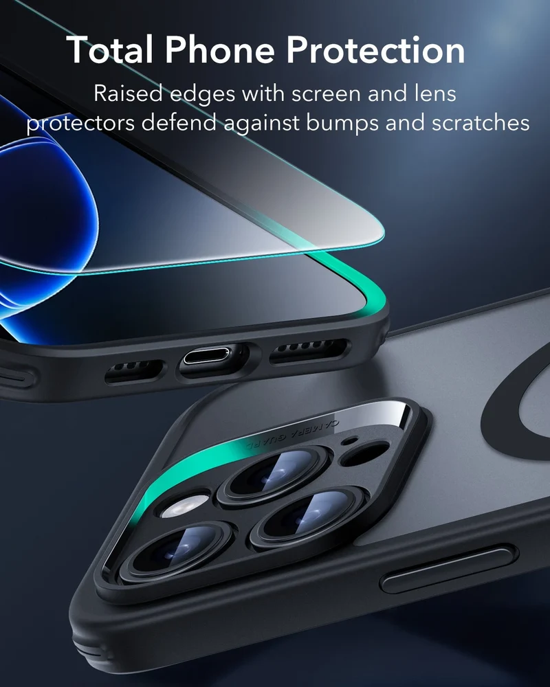 iPhone 16 Pro Max Classic Pro Case (HaloLock) Set - Frosted Black