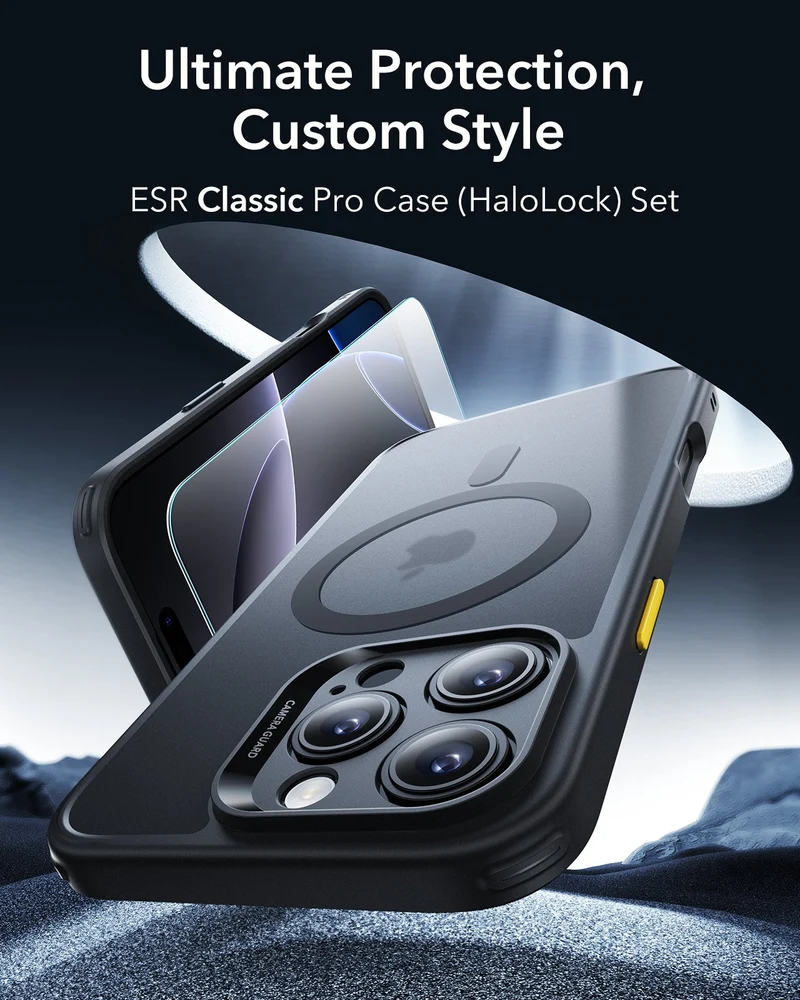 iPhone 16 Pro Max Classic Pro Case (HaloLock) Set - Clear