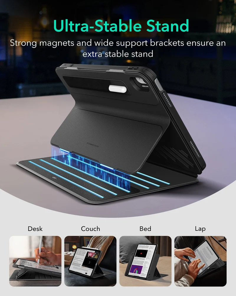 iPad Air 11" (2024), Air 10.9" (5th/4th Gen) Shift Magnetic Case - Black